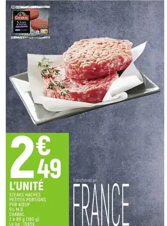Charal steaks hachés petites portions pur bœuf 5% m.g.