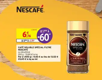 Intermarché CAFÉ SOLUBLE SPÉCIAL FILTRE NESCAFÉ offre