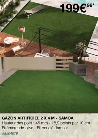 Costco GAZON ARTIFICIEL 2 X 4 M - SAMOA offre