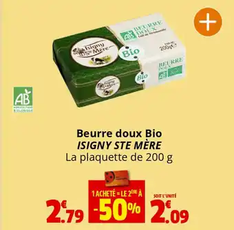 Coccinelle Supermarché Beurre doux Bio ISIGNY STE MÈRE offre