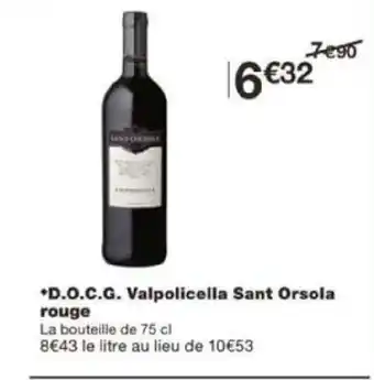 Monoprix *D.O.C.G. Valpolicella Sant Orsola rouge offre