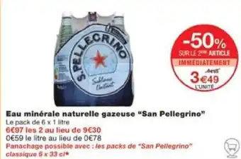 Monoprix Eau minérale naturelle gazeuse “San Pellegrino” offre