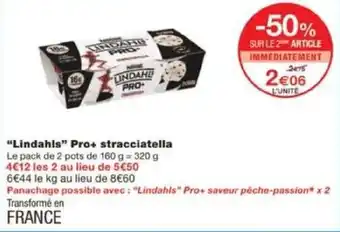 Monoprix "Lindahls" Pro+ stracciatella offre