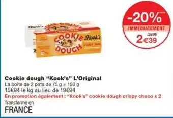 Monoprix Cookie dough “Kook's" L'Original offre