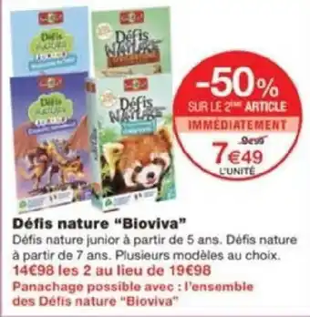 Monoprix Défis nature "Bioviva" offre