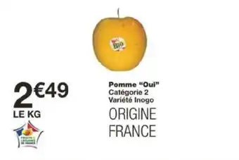 Monoprix Pomme "Oui" Catégorie 2 Variété Inogo offre