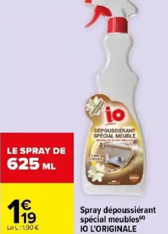 Carrefour Market Spray dépoussiérant spécial meubles) IO L'ORIGINALE offre