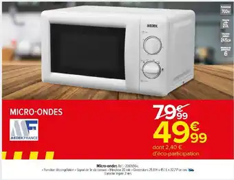 Carrefour Market Micro-ondes Ref.: 20MX80-L offre