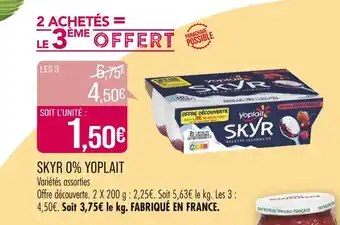 Match YOPLAIT SKYR 0% offre