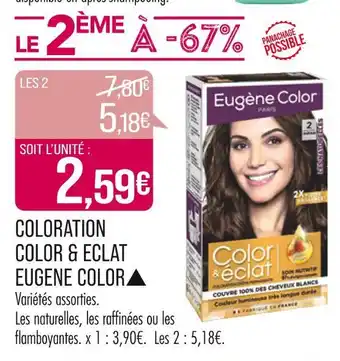 Match EUGENE COLOR COLORATION COLOR & ECLAT▲ offre