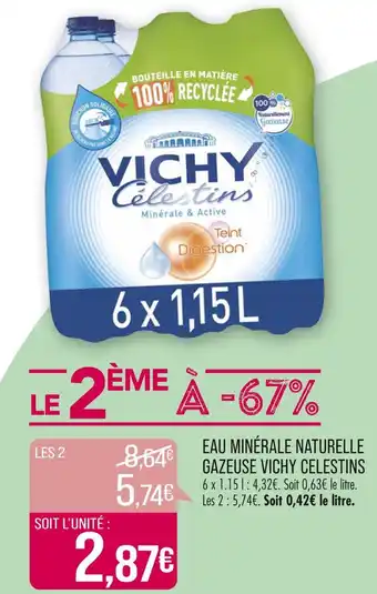 Match VICHY CELESTINS EAU MINÉRALE NATURELLE GAZEUSE offre