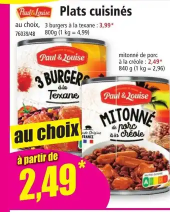 Norma Plats cuisinés offre