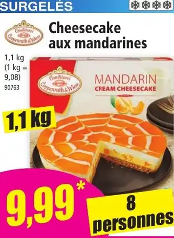 Norma Cheesecake aux mandarines offre