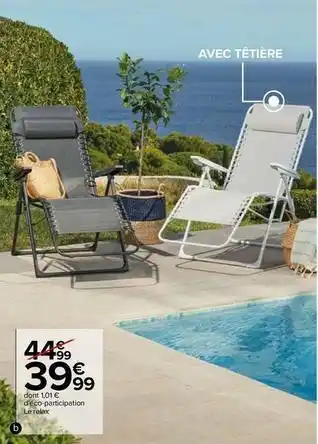 Carrefour Fauteuil relax offre