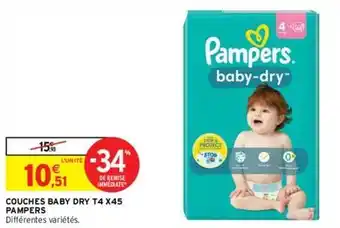 Intermarché Pampers - couches baby dry offre