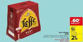 Carrefour Market Leffe - biere d'abbaye offre