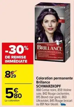 Carrefour Market Schwarzkopf - coloration permanente brillance offre