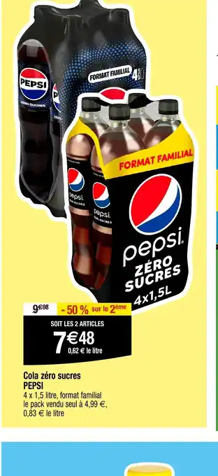 Migros Cola zéro sucres offre