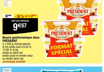 Migros Beurre gastronomique doux PRÉSIDENT offre