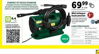 Lidl Mini nettoyeur GARANTIE haute pression 3 offre