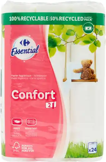 Carrefour CARREFOUR ESSENTIAL Papier Toilette Confort offre