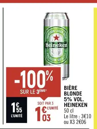 Petit Casino HEINEKEN BIÈRE BLONDE 5% VOL offre