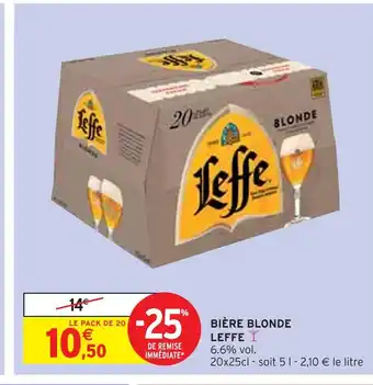 Intermarché LEFFE BIÈRE BLONDE offre