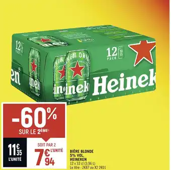 Spar HEINEKEN BIÈRE BLONDE 5% VOL offre