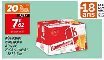 Netto KRONENBOURG BIÈRE BLONDE offre