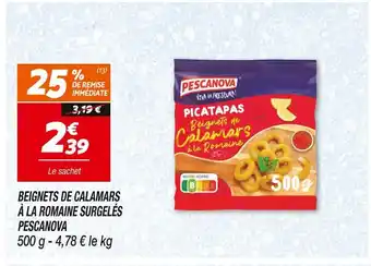 Netto PESCANOVA BEIGNETS DE CALAMARS À LA ROMAINE SURGELÉS offre