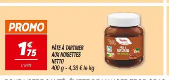 Netto NETTO PÂTE À TARTINER AUX NOISETTES offre