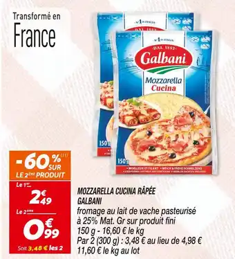 Netto GALBANI MOZZARELLA CUCINA RÂPÉE offre