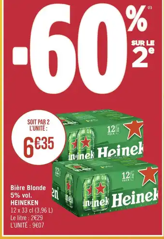 Géant Casino HEINEKEN Bière Blonde 5% vol offre