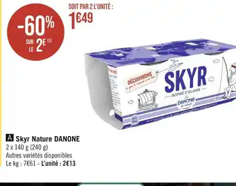 Géant Casino DANONE Skyr Nature offre