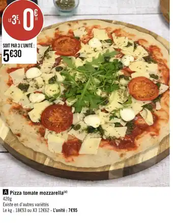 Géant Casino Pizza tomate mozzarella offre