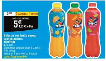 Cora x Carrefour TROPICO Boisson aux fruits saveur orange ananas offre