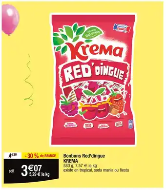 Cora KREMA Bonbons Red'dingue offre