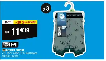 Cora x Carrefour DIM Boxers enfant offre
