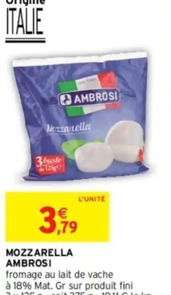 Intermarché MOZZARELLA AMBROSI offre