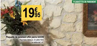 Plaquette de parement effet pierre GO/ON