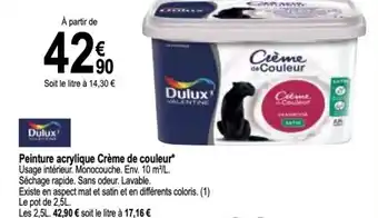Tridôme Peinture acrylique Crème de couleur offre