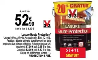 Tridôme Lasure Haute Protection offre