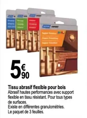 Tridôme Tissu abrasif flexible pour bois offre