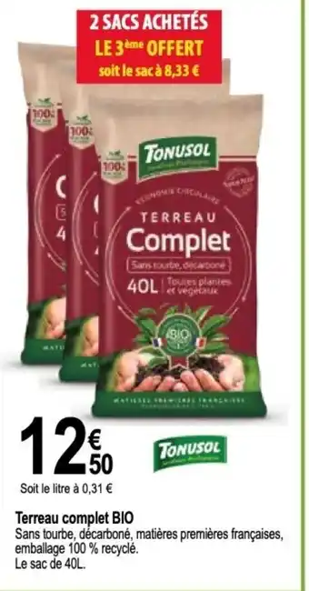 Tridôme Terreau complet BIO offre