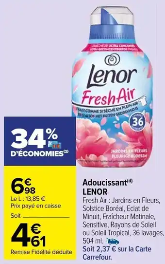 Carrefour Market Adoucissant (d) LENOR offre