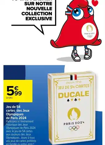 Carrefour Market Jeu de 54 cartes des Jeux Olympiques de Paris 2024 offre