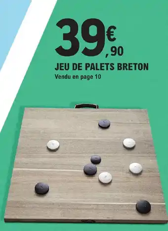 E.Leclerc Sport JEU DE PALETS BRETON Vendu en page 10 offre