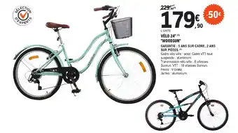 E.Leclerc Sport VÉLO 24" (1) "WOODSUN" offre
