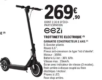 E.Leclerc Sport TROTTINETTE ELECTRIQUE LUMINEUSE (3) offre