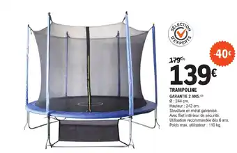 E.Leclerc Sport TRAMPOLINE offre